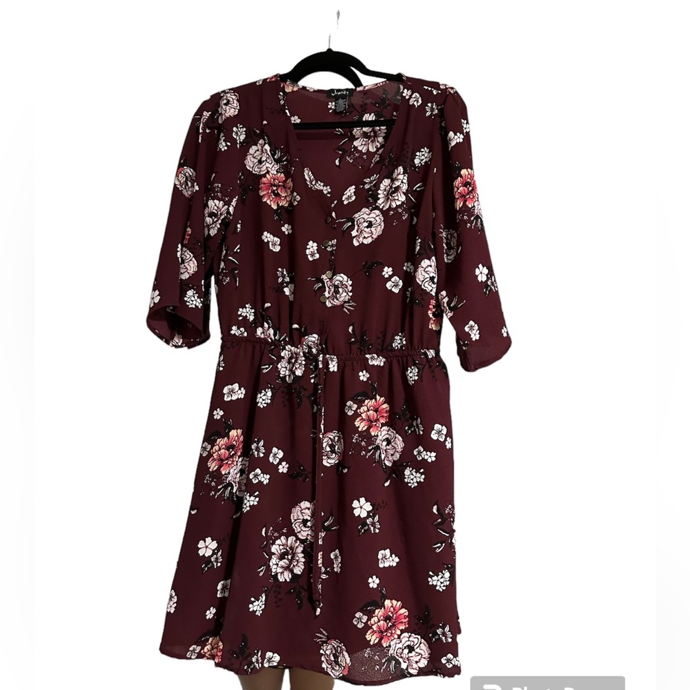 Maroon Floral Dress!